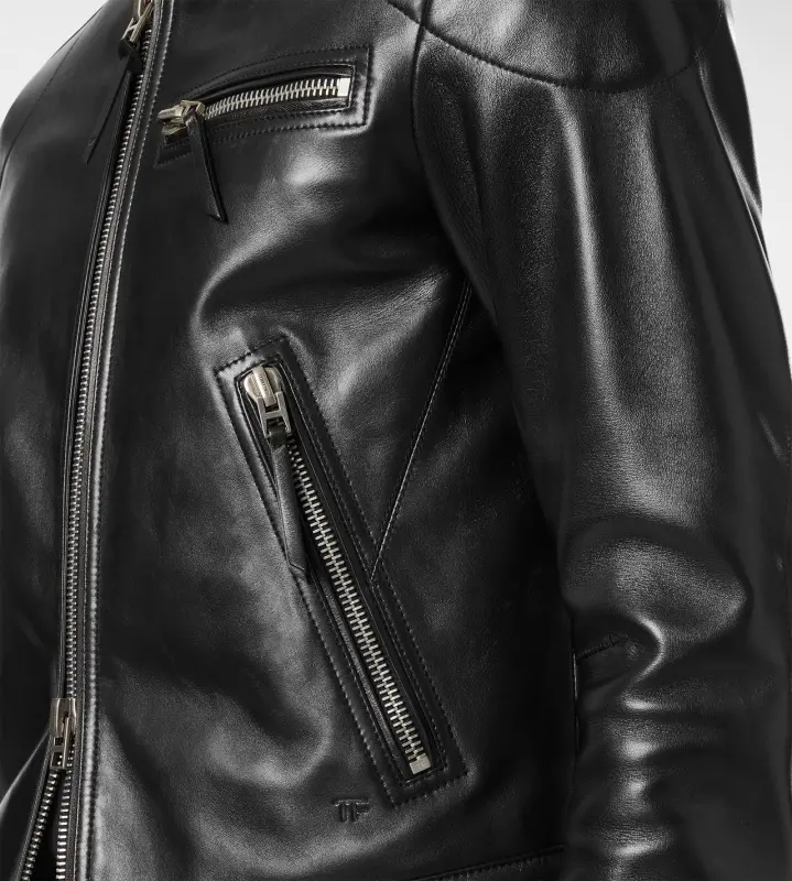 NAPPA GRAIN LEATHER BIKER BLACK online